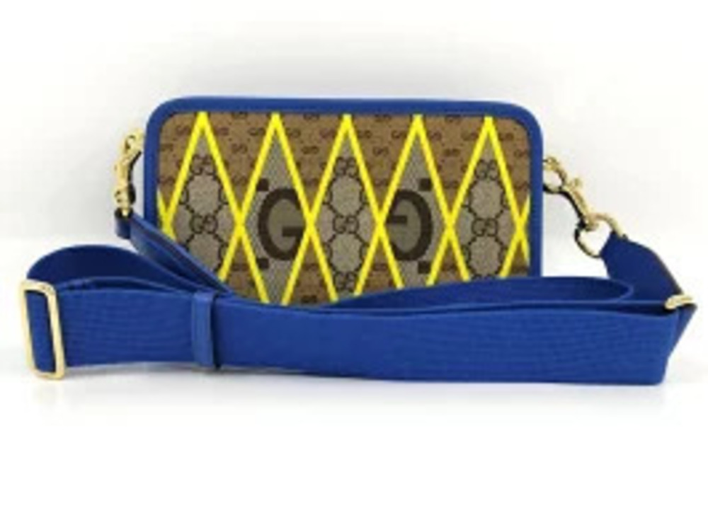 Gucci Rhombus Shoulder Supreme Bag GG Black